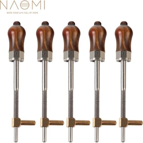 NAOMI 5 Pcs Violin Bow Frog Button Frog Red Ox Horn Frog Copper Parts Bow Top Parts W/ Eyelets Bow Screws Violin Bow Accessories