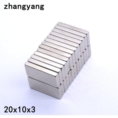 5/10/20/50 Pcs 20x10x3 Block NdFeB Neodymium Magnet N35 Super Powerful imanes Permanent Magnetic