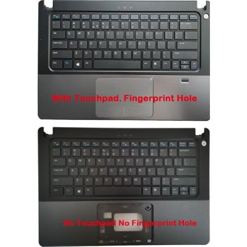 New Laptop US Keyboard With Palmrest Upper Cover For Dell Vostro V5460 5460 5470 V5480 With Touchpad Fingerprint Hole