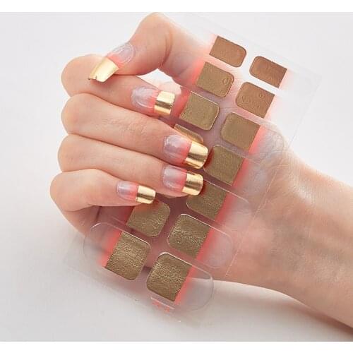 Pure Solid Color Manicure Decoracion Designed Minimalist Design Self Adhesive Nail Sticker Nails Sticker Designer Nail Strips