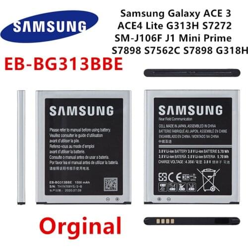 SAMSUNG Orginal EB-BG313BBE 1500mAh Battery For Samsung Galaxy Trend 2 ACE 3 ACE4 Lite G313H S7272 J1 Mini Prime S7898 G318H
