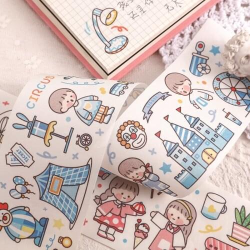Repacking tape cute stickers cartoon stationery sticker creative student photo album diary DIY decoration stickers