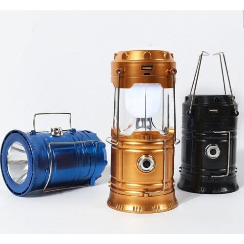 Portable Solar Camping Tent Light Flame Lamp Lantern Flashlight Retractable Emergency lighting Camping Light Lantern