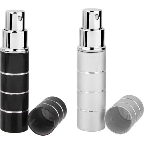 2pcs Portable Aluminum Alloy Empty Atomizer Refillable Perfume Travel Spray Bottles