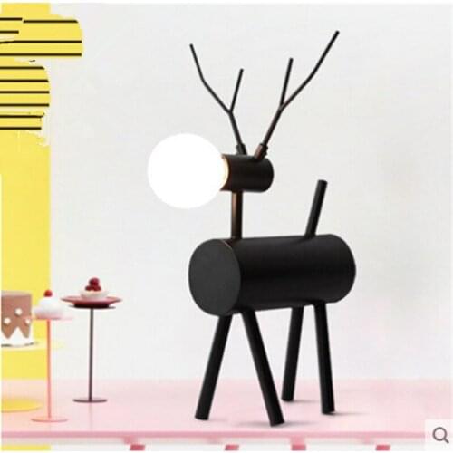 Nordic lamp bedside living room led table light simple modern creative deer lamp clothing store wrought iron desk lamp LU8111616