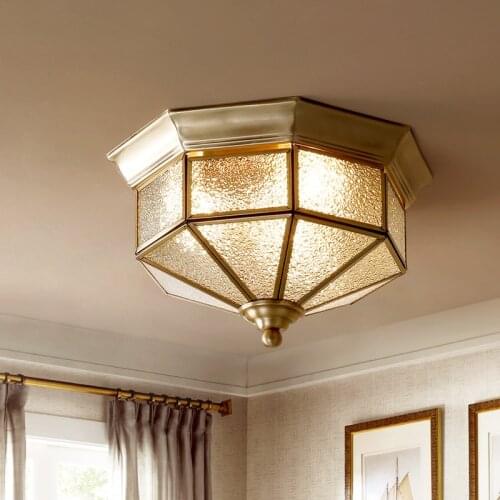 Modern kitchen Balcony Vintage Ceiling Lamp Corridor Led Ceiling Light Light Fixtures Nordic Creative All Copper Lighting