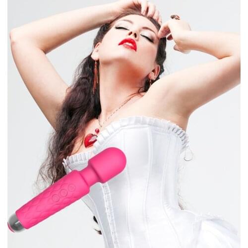 Waterproof USB Charging 20 Speed Wand Massager Vibrator For Women Sex Toy For Women Couples Silky-smooth Silicone Material