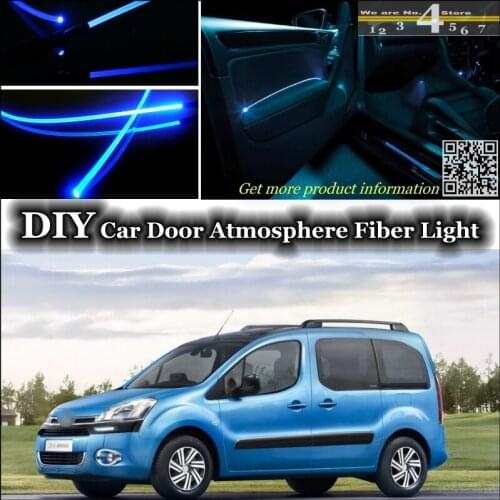 Interior Ambient Light Tuning Atmosphere Fiber Optic Band Lights For Citroen Berlingo Doninvest Orion M Door Panel illumination