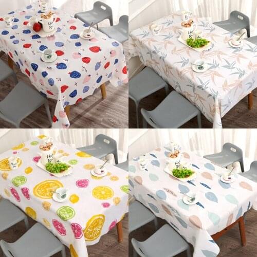 Waterproof Tablecloth Simple Table Cloth Plastic Oilproof Home Decor Tea Table Pad Meal Cloth Room Decor Aesthetic Table Cover