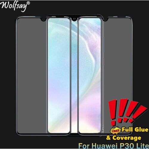 Full Cover Tempered Glass For Huawei P30 Lite Screen Protector Whole Glue Safety Glass For Huawei P30 Lite Glass For Huawei P30
