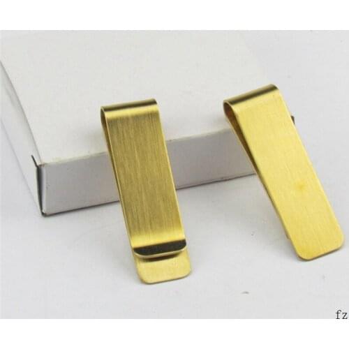 100 Pcs Stainless Steel Money Clip Golden Card Holder Business Card Credit Cash Wallet