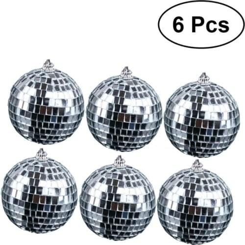 1/6 Pcs Mirror Disco Ball Fun 5/10cm Reflective Decorative Ball Hanging Party Disco Ball Party Design Dance and Music festivals
