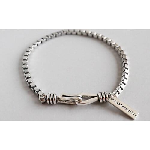 925 Sterling Silver Bracelet For Women Letter Initial Chian Bracelets & Bangles Girls Wedding Fine Jewelry Christmas Gifts