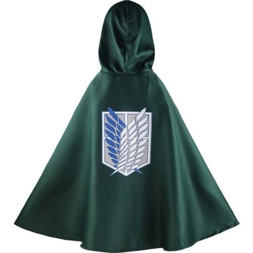 Bluey fantasia Attack on Titan suit adults dark green Casual cloak anime girls cosplay costume