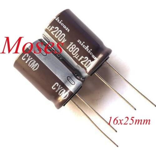 200v 180uf High Quality 100% Original New CY UCY2D181MHD Capacitance Low ESR Audio Electrolytic Capacitor Radial 16x25mm +/- 20