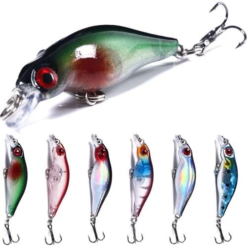 5cm 2.7g New Minnow Fishing Lure Laser Hard Artificial Bait 3D Eyes Fishing Wobblers Pike Carp Bait Crankbaits Fishing Tackle