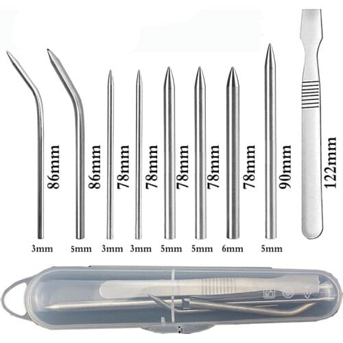 9 Pcs Bracelet Stitching Needles Shaft Tool Set Paracord Fid Strings Kit Umbrella Rope Needle Set Camping & Hiking Tools