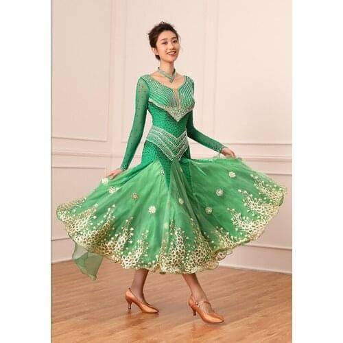Ballroom Dancing Swing Dress Performance Ballroom Dance Dress New Waltz Costume Modern Dance-GB2200