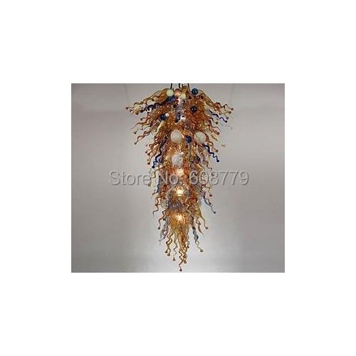 Free Shipping Hotel Deco Murano Hand Blown Glass Big Chandelier