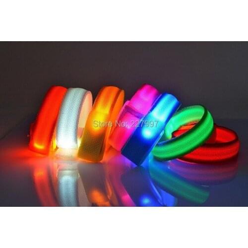 DHL Free 200pcs LED bracelets flashing wrist band for event party decoration glowing bracelet running gear LED lights wrist ring