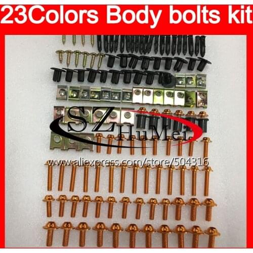 Fairing bolts full screw kit For YAMAHA YZFR1 04 05 06 YZF R1 YZF 1000 YZF1000 YZF-R1 2004 2005 2006 Windscreen bolt screws Nuts