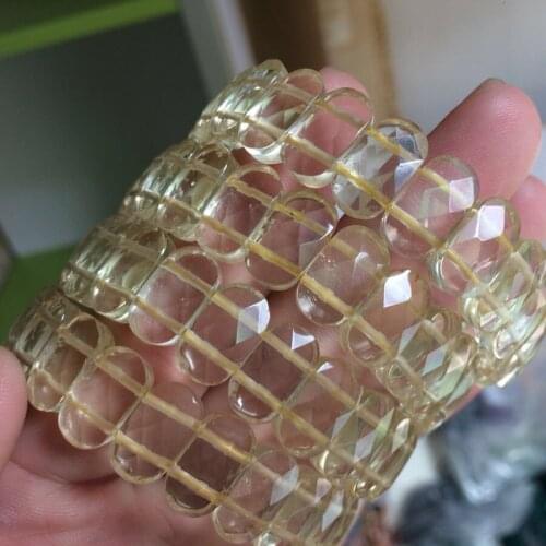 Natural lemon crystal stone bracelet natural gemstone bangle fine jewelry for woman for gift wholesale