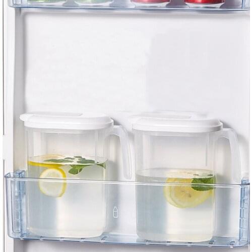 Refrigerator Cold Kettle Water Bottle Drinkware Cold Water Bottle Container Heat Resistant Pitcher Double Open Lid Largecapacity