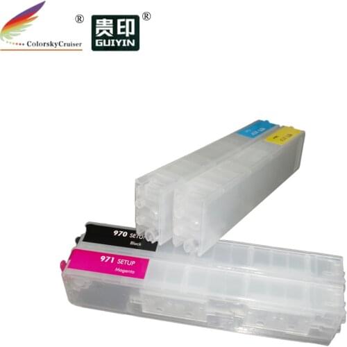 EM973XL) universal empty ink inkjet cartridge for HP 973 971 970 980 xl 973xl 971xl 970xl 980xl without ink and chip 4pcs/set
