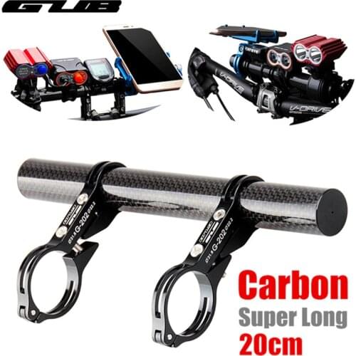 GUB 202 Aluminum Alloy Clamp MTB Bike Handlebar Extender Cycling Mount Bracket with Carbon fiber Bike Mobile phone holder G-202