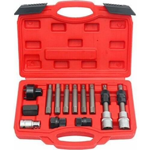 13-Piece Generator Belt Pulley Disassembly Tool For VW Audi Volvo Ford TOYOTA Mercedes-Benz Porsche Renault S.A Pulley Remover