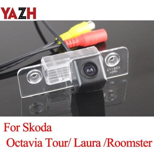 YAZH HD Waterproof Reversing Camera For Skoda Octavia Tour Laura Roomster 1996-2012 Reversing Backup Camera Rear View Camera