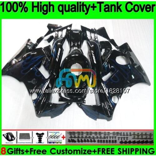 Body +Tank For HONDA CBR 600F2 600 F2 FS CBR600FS 1BS.15 CBR600 F2 CBR600F2 91 92 93 94 1991 1992 1993 1994 Blue flames Fairing