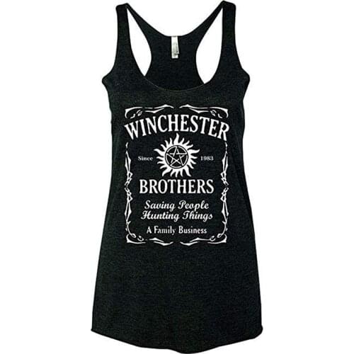 Supernatural Letters Printed Women Tank Tops Summer Fashion Hot Sleeveless Vests Female Streetwear Racerback Tops Dropshpping