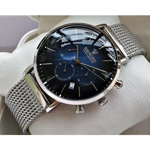 Raymond Swiss Navy Blue Men 'S Wristwatch Classic Stylish Model Europe America Fashion Watches Swiss Watches