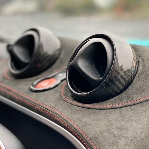 Real Carbon Fiber Car Dashboard Outlets Sticker Cover Styling Moulding Trim for Smart fortwo forfour 2016 2017 2018 2019 2020