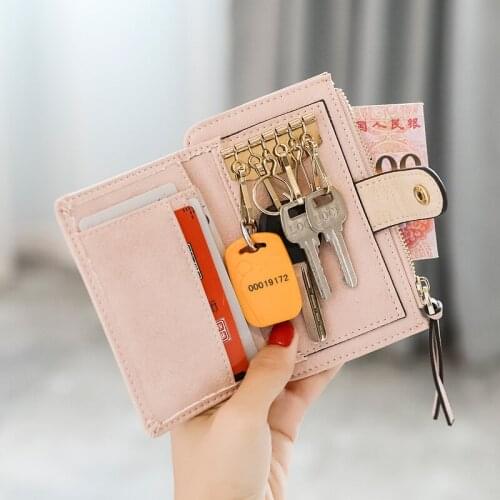 New key bag female Korean version cute student multifunctional mini small fresh change small card bag