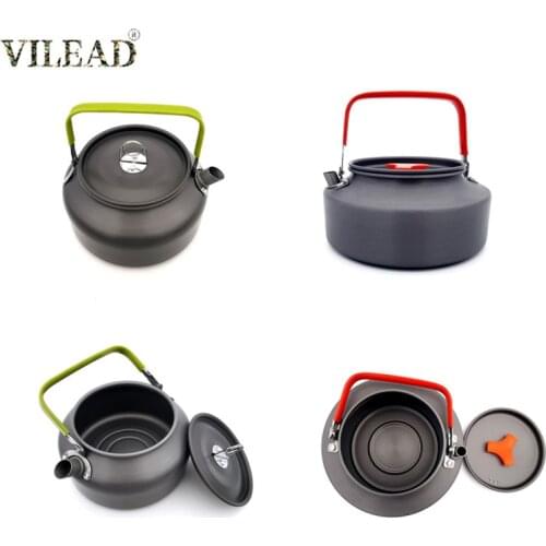 VILEAD 4 sizes Portable Ultralight Water Kettle Aluminum Outdoor Hiking Camping Cookware Survival Bushcraft Teapot Coffee Pot