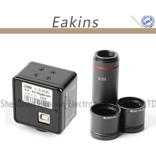 5.0MP Industrial Electronic Eyepiece Digital USB CMOS CCD Video Camera 0.5X C-Mount Lens For Biological Stereo Microscope