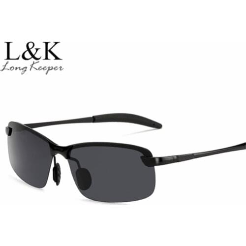 Men Vintage Car Alloy Half Rimless Polarized Sunglasses Classic Retro Brand Sun glasses Driving Shades For Men Women Accessories