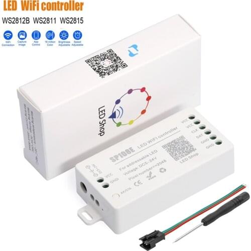 SP108E LED Wifi Magic Controller WS2812B WS2813 Etc LED Strip Module Light Smart APP Wireless Control IOS 10/Android 4.4 DC5-24V