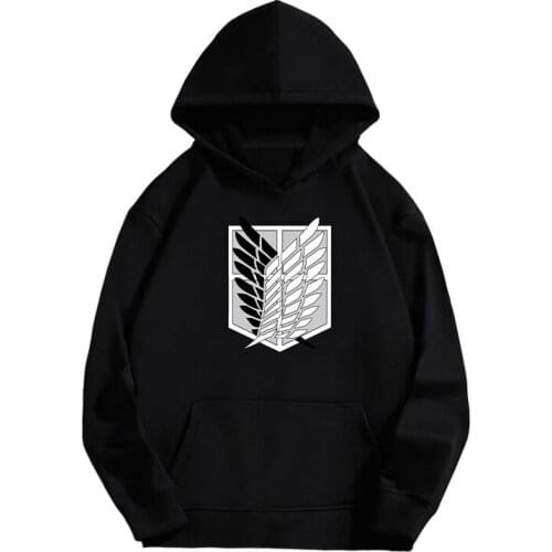 Anime Attack on Titan Hoodie Cosplay Cotumes Eren Jaeger Cartoon Sweatshirt Men Pullover Coat Streetwear