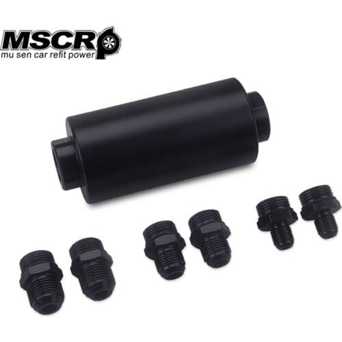 Universal Car Modified Universal 60MM Fuel Filter Oil Filter AN6 / 8/10 Connector Fuel Filter