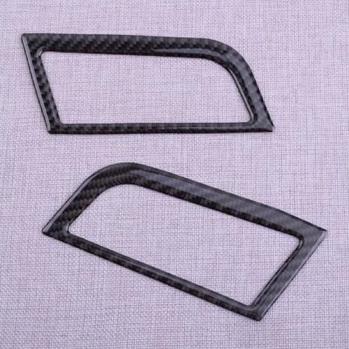 2Pcs Car Dashboard Air Vent Outlet Cover Trim Frame Accessories Carbon Fiber Fit For Ford Mustang 2015 2016 2017 2018 2019 2020