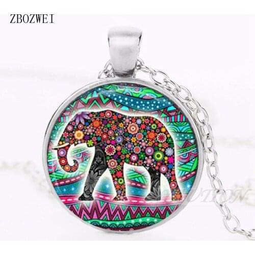 2018 Lucky elephant statement necklace elephant picture pendant necklace necklace, good luck charm clothing accessories necklace
