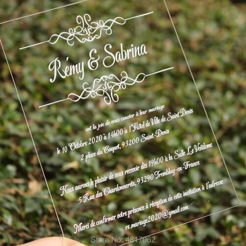 Acrylic Wedding Invitation, Invitation Card, Acrylic Wedding Invitation, Luxury Wedding Invitation