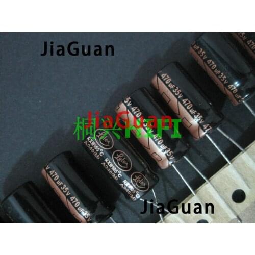 20PCS LELON RXW 35V470UF 10x20mm Aluminum Electrolytic Capacitor 470uF/35V Low ESR Long Life 470UF 35V Lelon