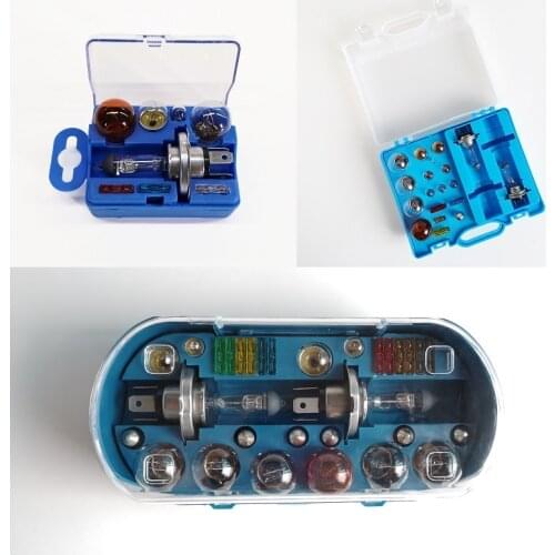 Car Emergency Kit Halogen Bulb H4 H7 H1 12V 60/55W P43T 1157 P21S25 ATC FUSE T10 W5W BAY15D R5W Multi-model Lamp Combination Set
