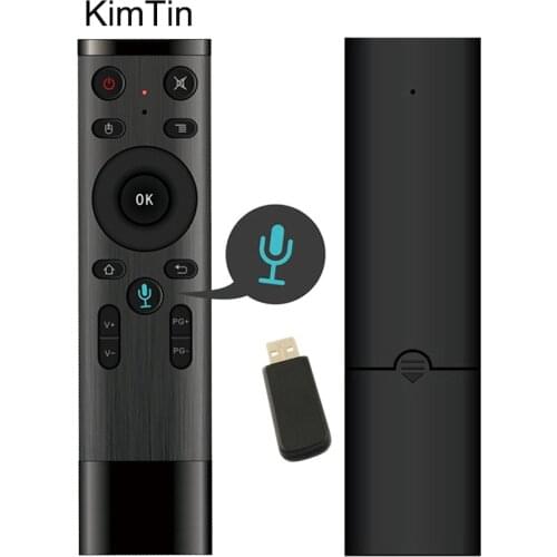 KimTin 2.4GHz Wireless Voice Control Gyro Air Mouse with Microphone,6 Axis Gyroscope smart Remote Control For tv Android Box PC