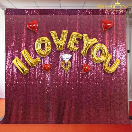 Shinybeauty Maroon Sequin Photo Backdrop Wine Burgundy Decoration Background Party Backdrops-M190726