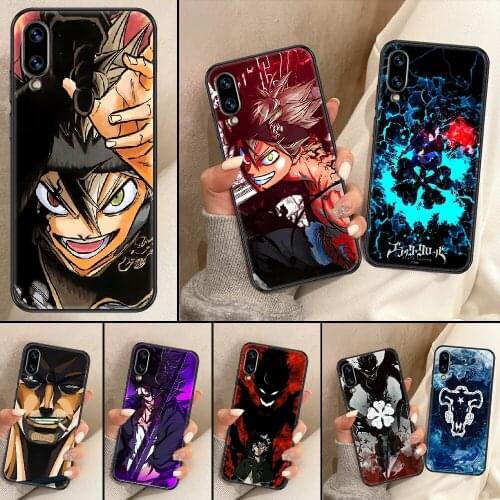 Anime Black Clover Phone Case For Huawei Honor 6A 7A 7C 8A 8X 8 9 9X 10 10i 20 Lite Pro black tpu waterproof 3D cover fashion